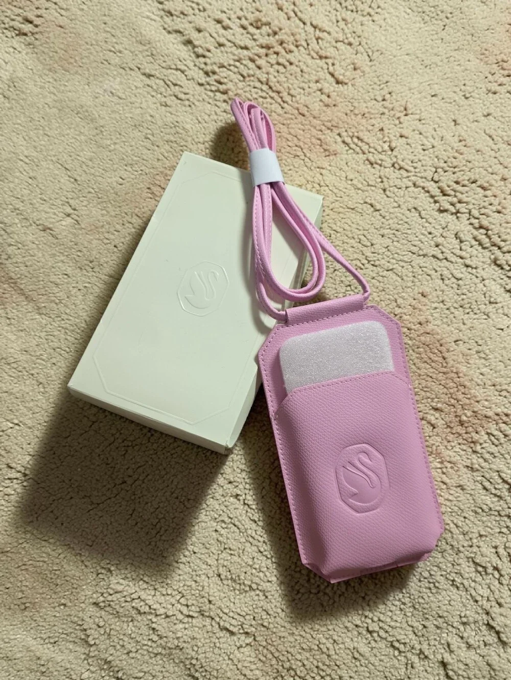 Swarovski Pink Crossbody Phone Holster with Strap